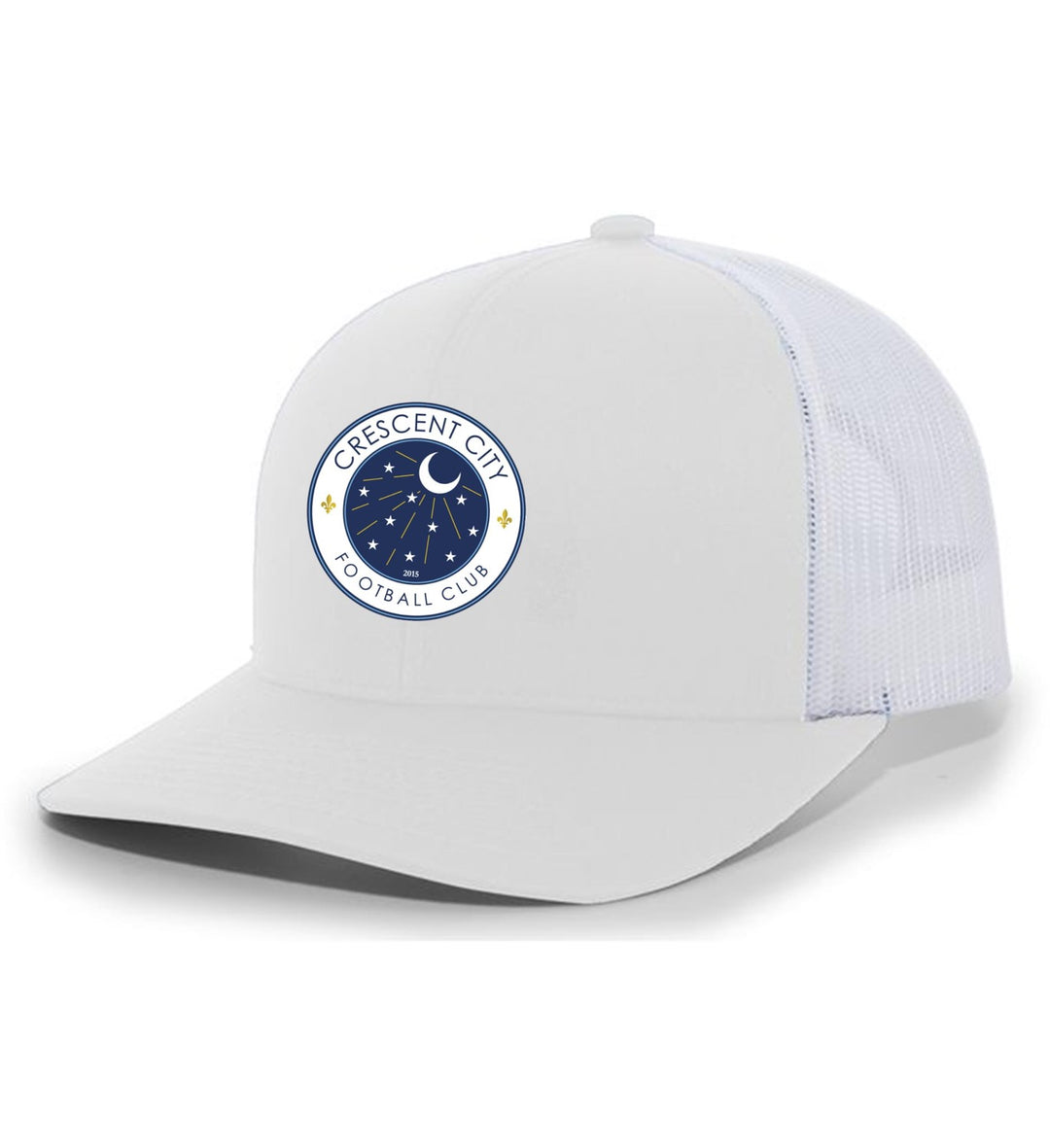 Crescent City FC Flexfit Premium Trucker Hat Crescent City Soccer White/White  - Third Coast Soccer