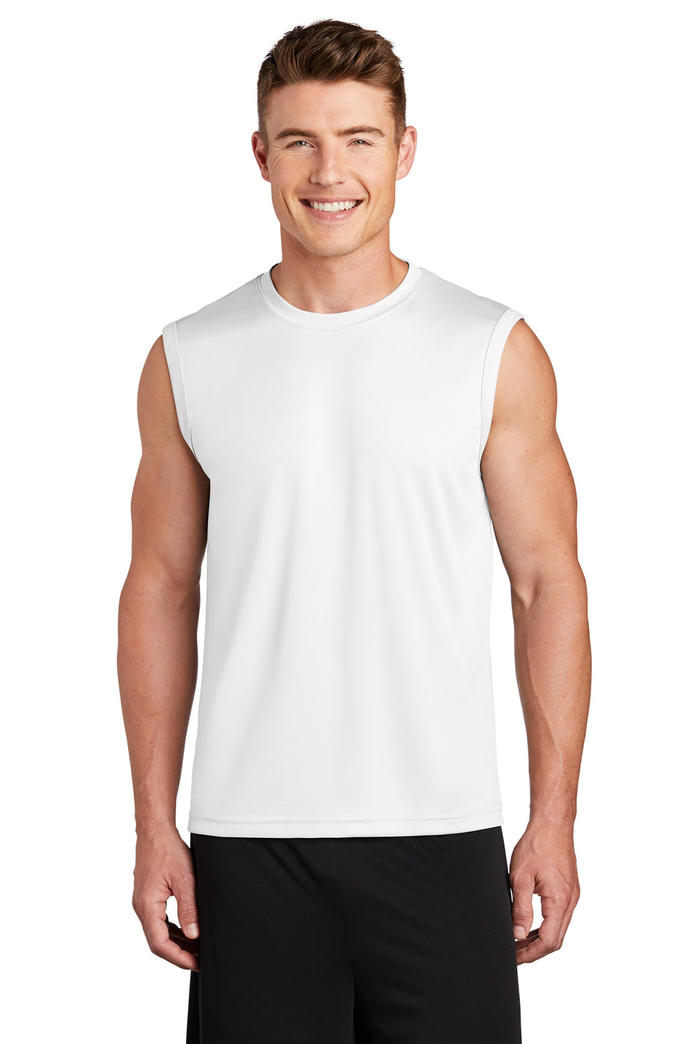 Sport-Tek Sleeveless Posicharge Competitor Tee T-Shirts White XSmall - Third Coast Soccer