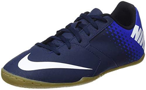 Nike Junior Bomba X IC - Obsidian/White/Racer Blue Youth Indoor YOUTH 1 OBSIDIAN/WHITE/RACER BLUE - Third Coast Soccer