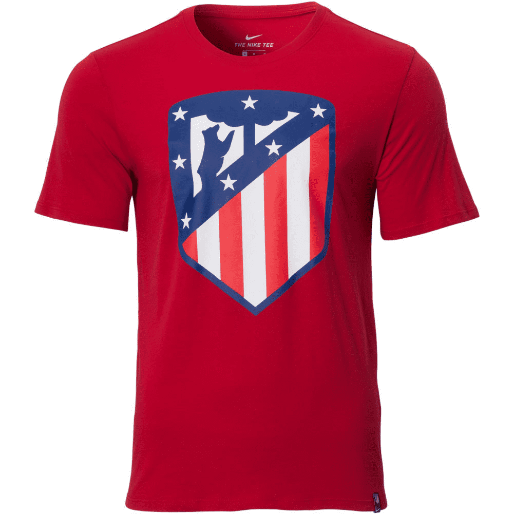 Nike Atletico Madrid Crest Tee T-Shirts Gym Red Mens Small - Third Coast Soccer