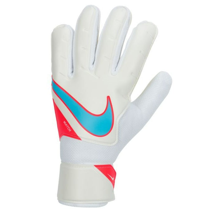 Nike Goalkeeper Match Glove - White/Baltic Blue Gloves Size 12 White/Baltic Blue - Third Coast Soccer
