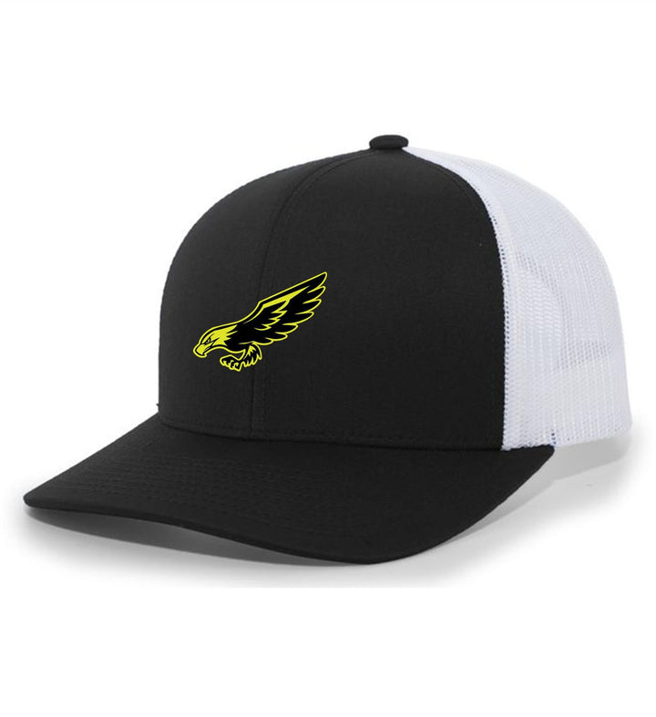 CSC Premium Flex-Fit Trucker Hat CSC Spiritwear Black/White Full Color Patch - Third Coast Soccer