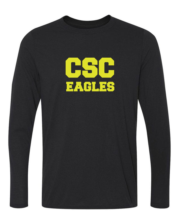 CSC Eagles Long-Sleeve T-Shirt CSC Spiritwear Black Mens Small - Third Coast Soccer