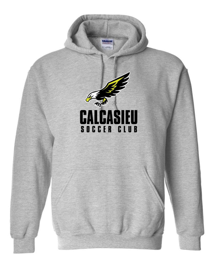 Calcasieu With Eagle Hooded Sweatshirt CSC Spiritwear Sport Grey Youth Small - Third Coast Soccer