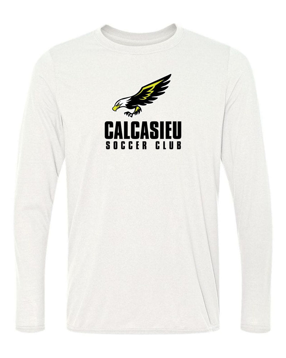 Calcasieu With Eagle Long-Sleeve T-Shirt CSC Spiritwear White Mens Small - Third Coast Soccer
