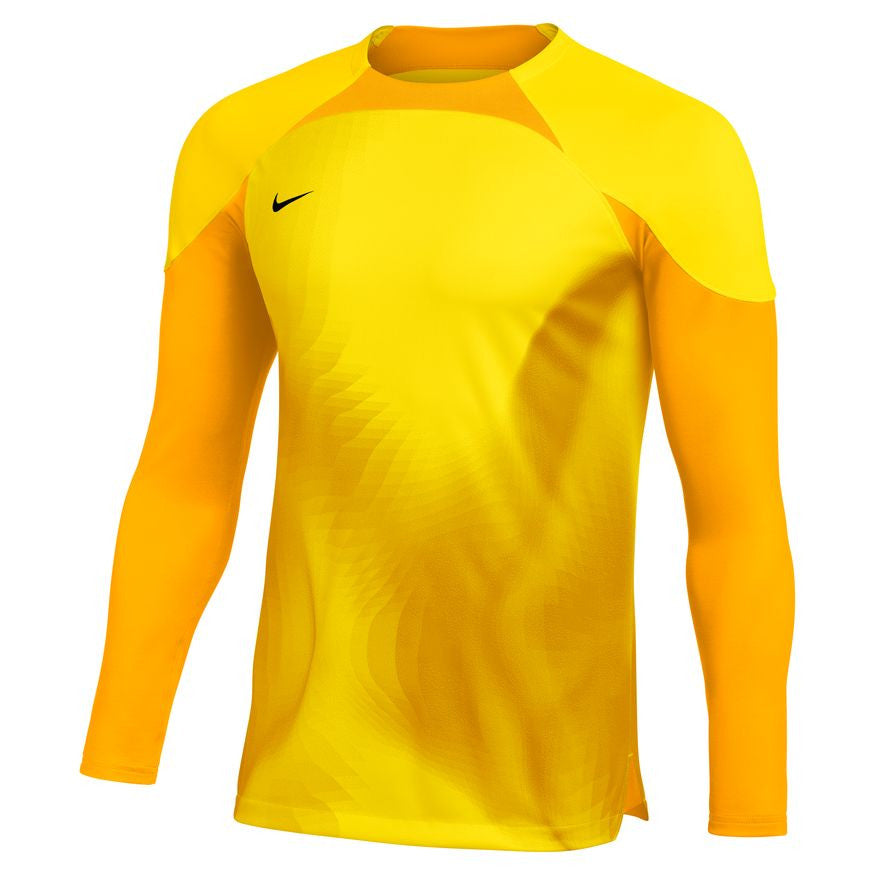 Nike Dri-Fit Adv Mens Gardien 4 LS Goalkeeper Jersey - Tour Yellow/University Gold Goalkeeper Tour Yellow/University Gold/Black Mens Small - Third Coast Soccer