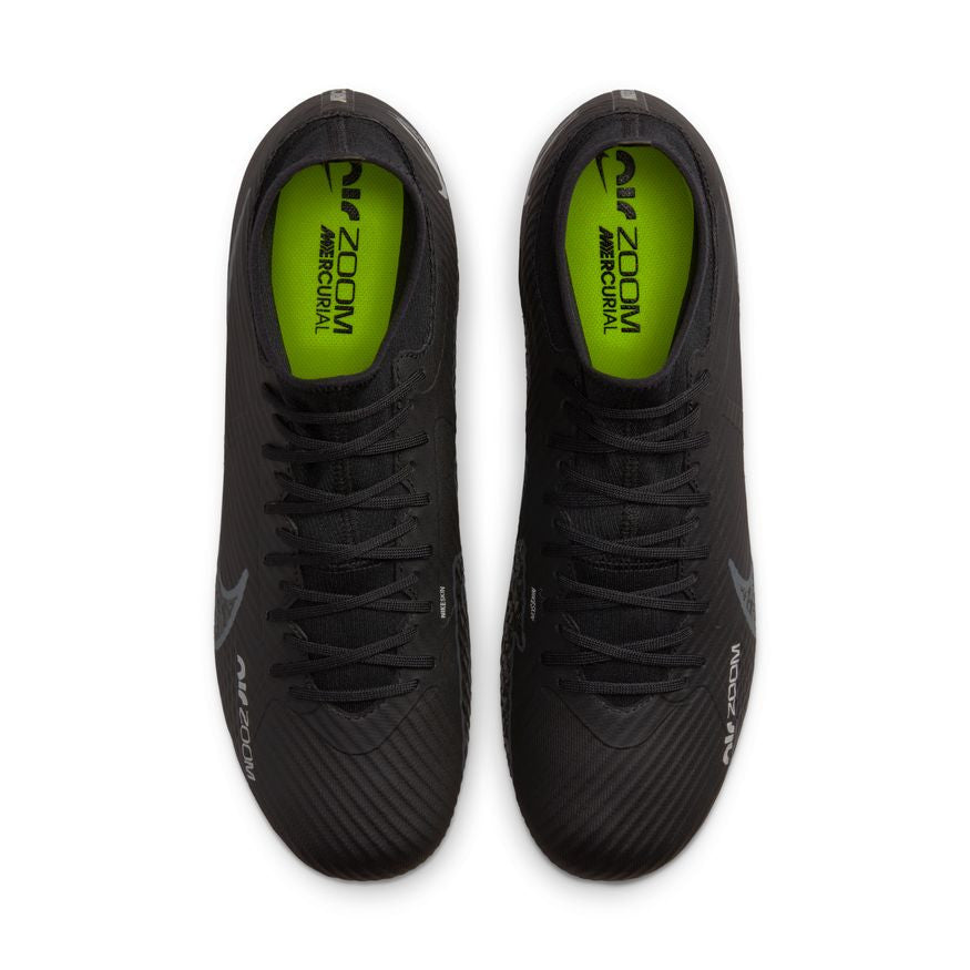 Nike Zoom Mercurial Superfly 9 Academy FG - Black/Smoke Grey/White/Volt Men's Footwear Closeout   - Third Coast Soccer