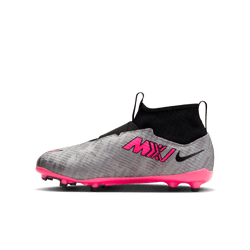 Nike Junior Zoom Mercurial Superfly 9 Pro Xxv FG - Metallic Silver/Hyper Pink Youth Footwear Closeout Youth 1.5 Metallic Silver/Hyper Pink/Vol - Third Coast Soccer