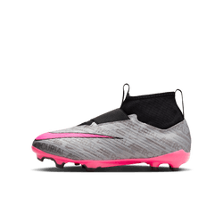 Nike Junior Zoom Mercurial Superfly 9 Pro Xxv FG - Metallic Silver/Hyper Pink Youth Footwear Closeout Youth 2 Metallic Silver/Hyper Pink/Vol - Third Coast Soccer