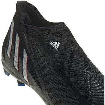 adidas Predator Edge.3 Laceless FG - Black/White/Vivid Red Men's Footwear Closeout   - Third Coast Soccer