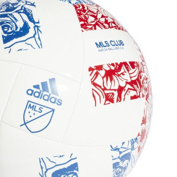 adidas MLS Club Ball - White/Power Blue/College Red Equipment White/Power Blue/Team College Red Size 4 - Third Coast Soccer
