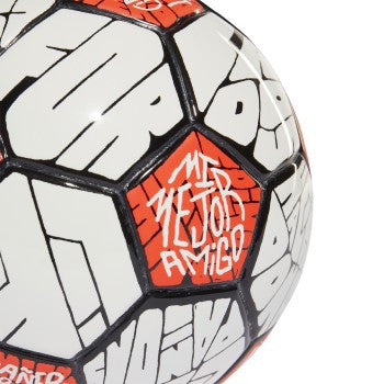 adidas Messi Mini Ball - White/Black/Solar Red Balls   - Third Coast Soccer