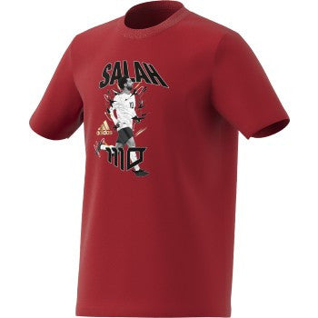 adidas Youth Salah Football Graphic Tee - Red Club Replica Vivid Red Youth Small - Third Coast Soccer