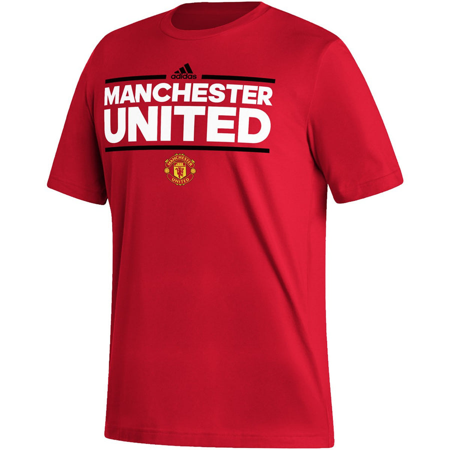 adidas Manchester United Fresh Tee - Red Club Replica Power Red/White Mens Small - Third Coast Soccer