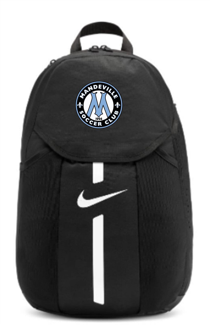 Nike MSC Academy Team Backpack Mandeville Soccer Club 22-24 Black/White  - Third Coast Soccer