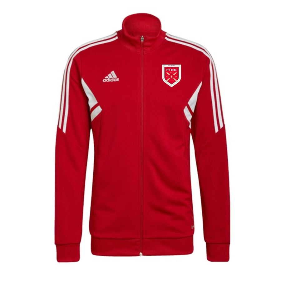 adidas Youth Fire Condivo 22 Track Jacket Louisiana Fire 2022-2024 Youth X-Small Team Power Red/White - Third Coast Soccer