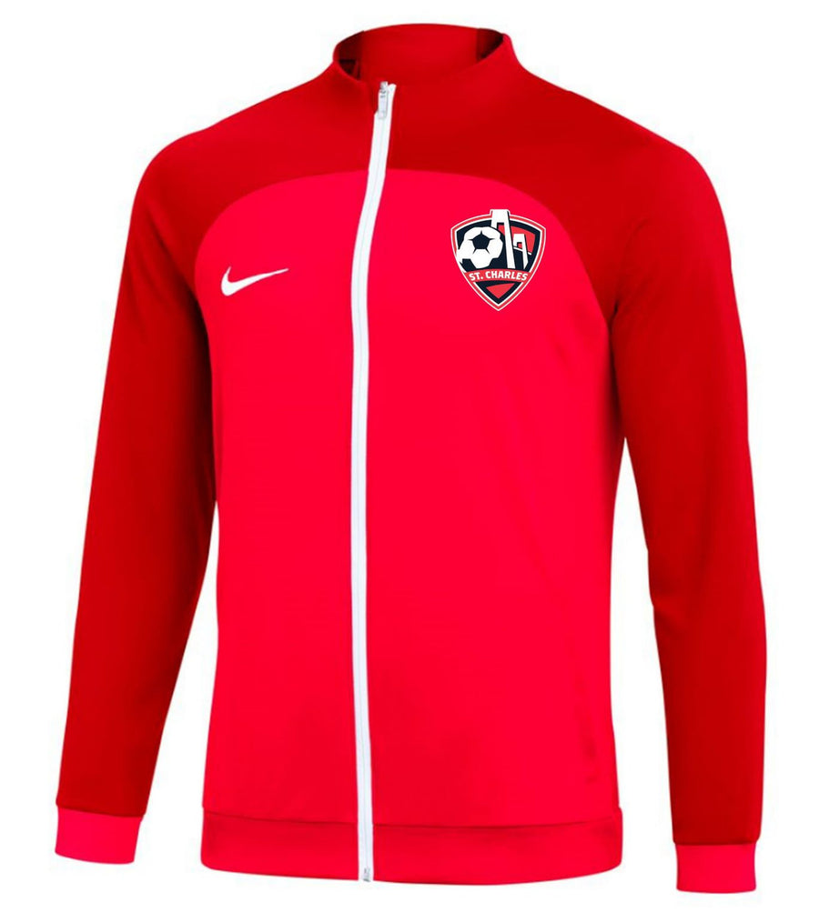 Nike SCS Mens Academy Track Jacket St. Charles Soccer 2022-2024 Mens Small Bright Crimson/University Red - Third Coast Soccer