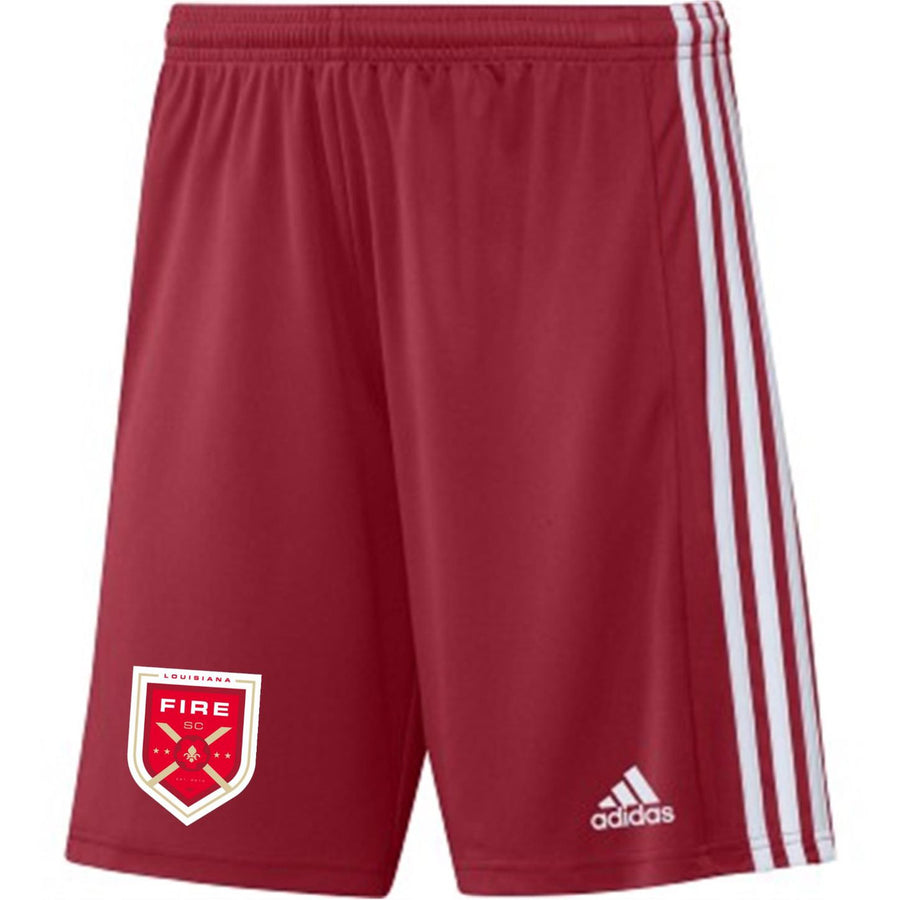 adidas Fire Youth Squadra 21 Shorts - Red Louisiana Fire 2022-2024 Youth X-Small Team Power Red/White - Third Coast Soccer