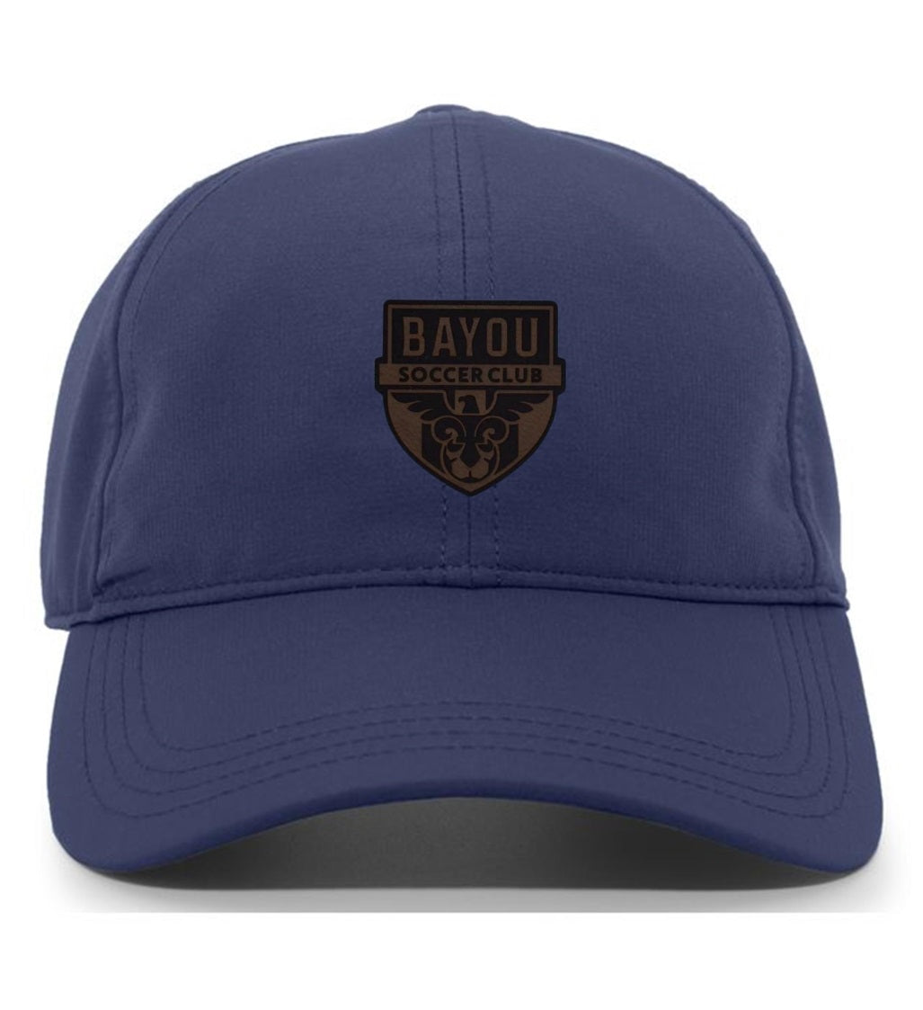 TCS Bayou Soccer Club Adjustable Cap Bayou Soccer Club Spiritwear Navy Leather Patch - Third Coast Soccer