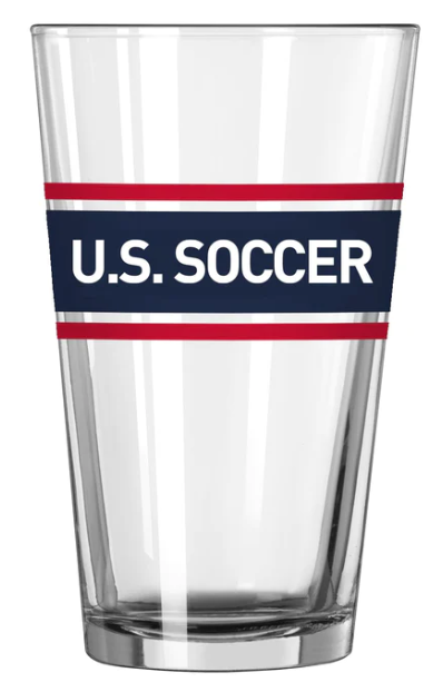 USMNT 16oz Stripe Pint Glass Drinkwear - Third Coast Soccer