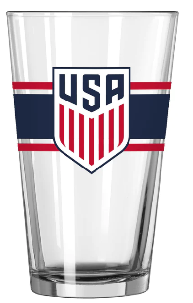 USMNT 16oz Stripe Pint Glass Drinkwear - Third Coast Soccer