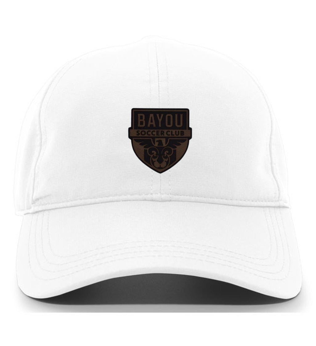 TCS Bayou Soccer Club Adjustable Cap Bayou Soccer Club Spiritwear White Leather Patch - Third Coast Soccer