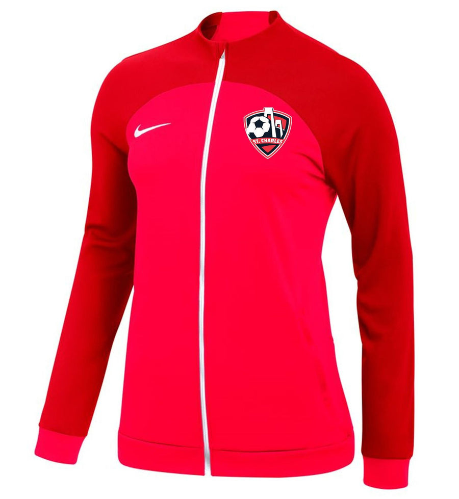 Nike SCS Womens Academy Track Jacket St. Charles Soccer 2022-2024 Womens X-Small Bright Crimson/University Red - Third Coast Soccer