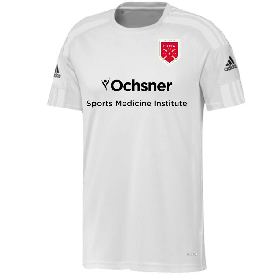 adidas Fire Youth Squadra 21 Jersey - White Louisiana Fire 2022-2024 Youth X-Small White/White - Third Coast Soccer