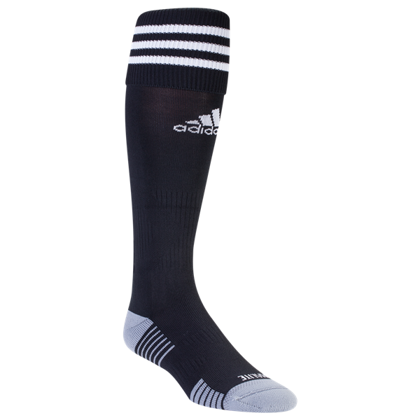 adidas Copa Zone Cushion IV Sock - Black/White Socks SMALL (1Y-4Y) BLACK/WHITE - Third Coast Soccer