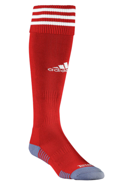 adidas Copa Zone Cushion IV Sock - Power Red/White Socks Power Red/White Small (1Y-4Y) - Third Coast Soccer