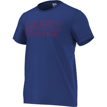 adidas Manchester United Core Tee T-Shirts COLLEGIATEROYAL/REALRED MENS SMALL - Third Coast Soccer