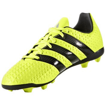 Adidas Ace 16.4 Junior Fxg - Solar Yellow/Black/Silver Metallic Youth Firm Ground Youth 10.5 Solar Yellow/Black/Silver Meta - Third Coast Soccer