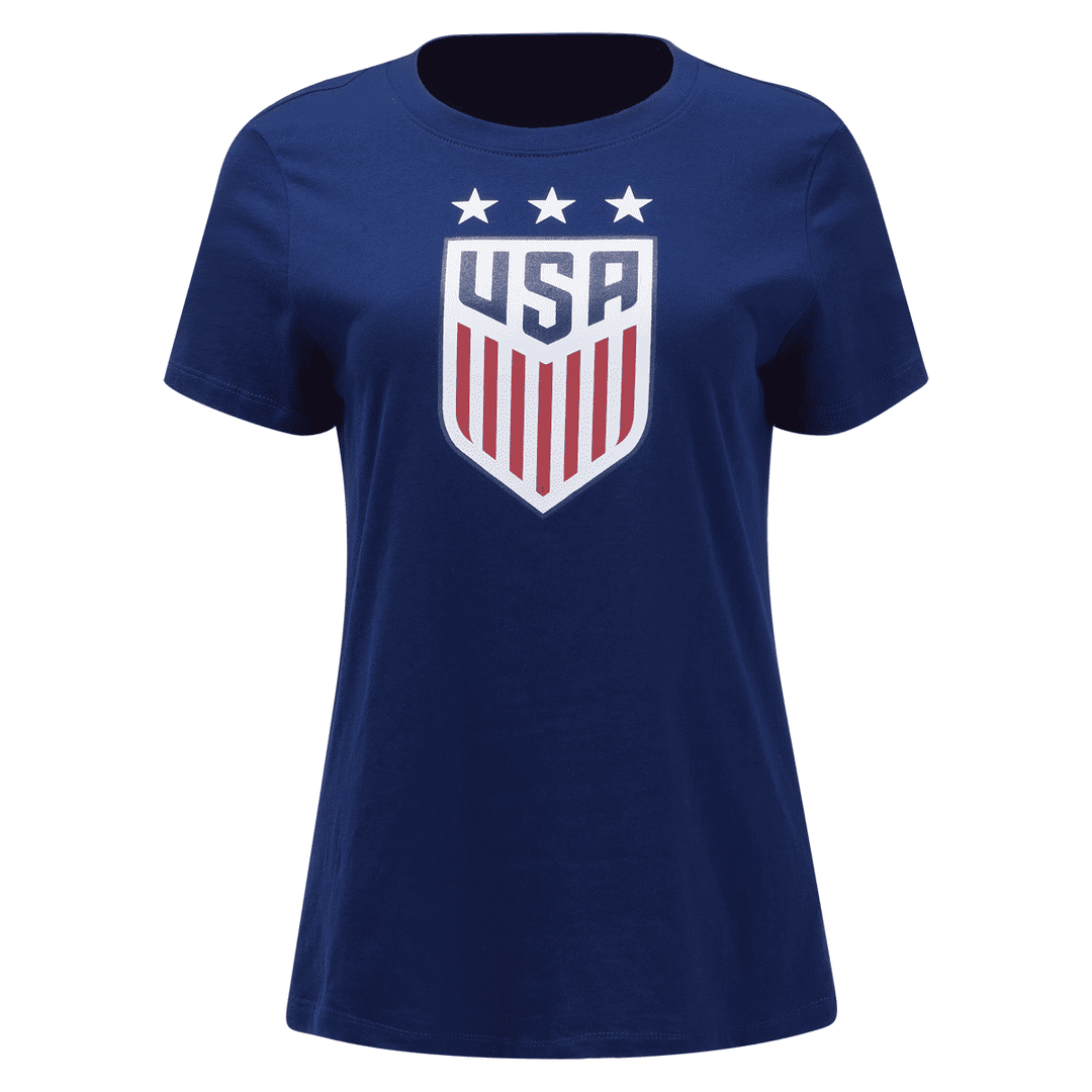 Nike Women's USWNT Crest Tee - Blue Void International Replica Closeout Blue Void Womens XSmall - Third Coast Soccer