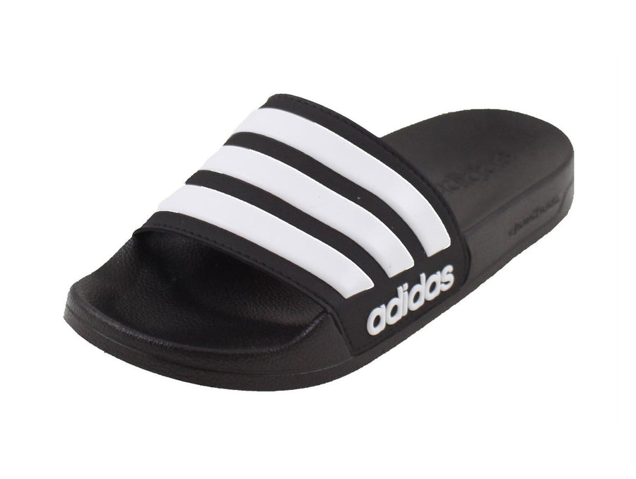 adidas Adilette Slides - Black/WHite Men's Sandals MENS 7 BLACK/WHITE - Third Coast Soccer