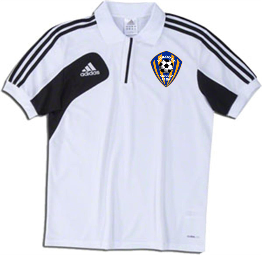 Gonzales Soccer Club adidas Condivo 12 Climalite Polo GSC Spirtwear Small White - Third Coast Soccer