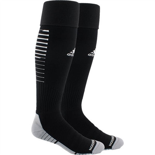 adidas Team Speed II Sock - Black/White Socks SMALL (1Y-4Y) BLACK/WHITE - Third Coast Soccer