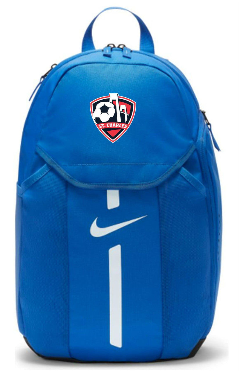 Nike SCS Academy Team Backpack St. Charles Soccer 2022-2024 Game Royal/White  - Third Coast Soccer