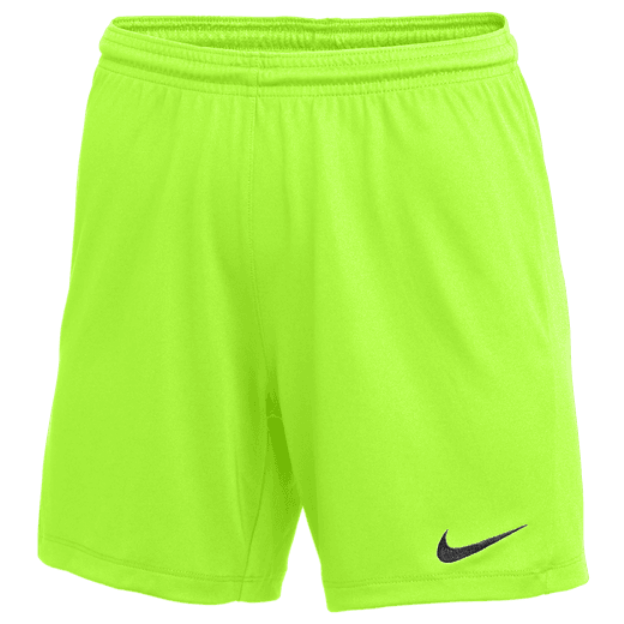 Nike Women's Park III Short Shorts Volt/Black Womens XSmall - Third Coast Soccer