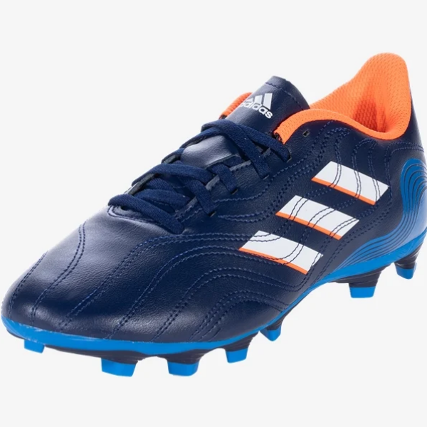 adidas Copa Sense .4 FG Junior - Team Navy Blue/Feather White Youth Footwear Closeout Youth 10.5 Team Navy Blue/White/Blue Rush - Third Coast Soccer