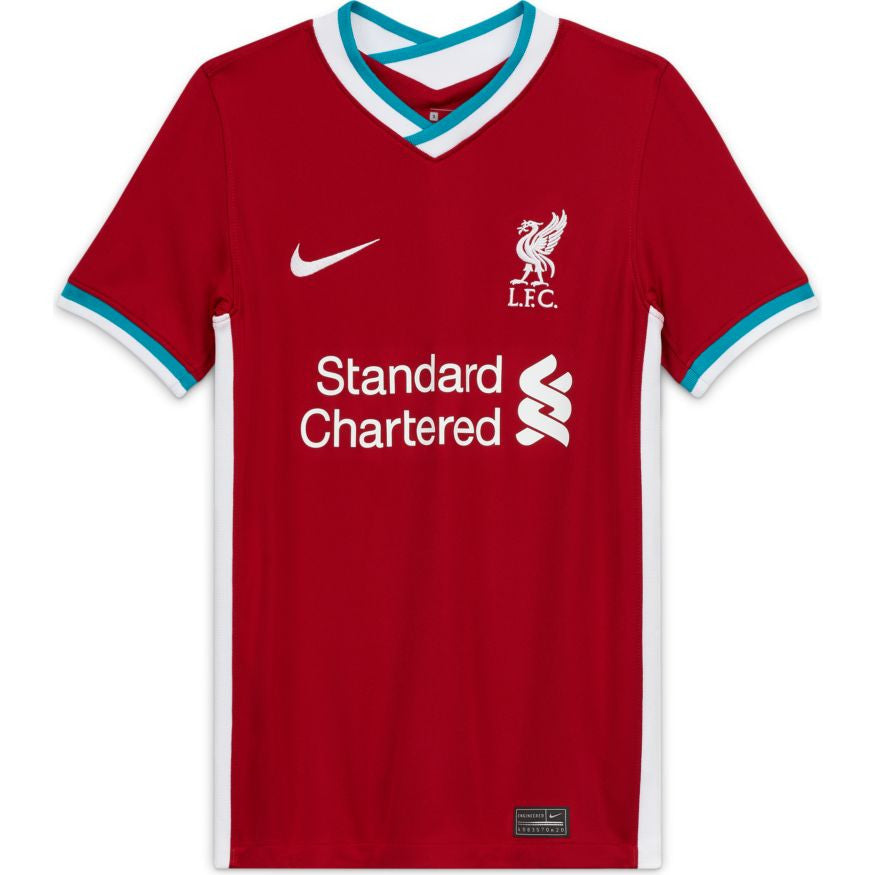 Nike Liverpool Youth Home Jersey 20/21 Club Replica Closeout MENS SMALL GYM RED/WHITE - Third Coast Soccer