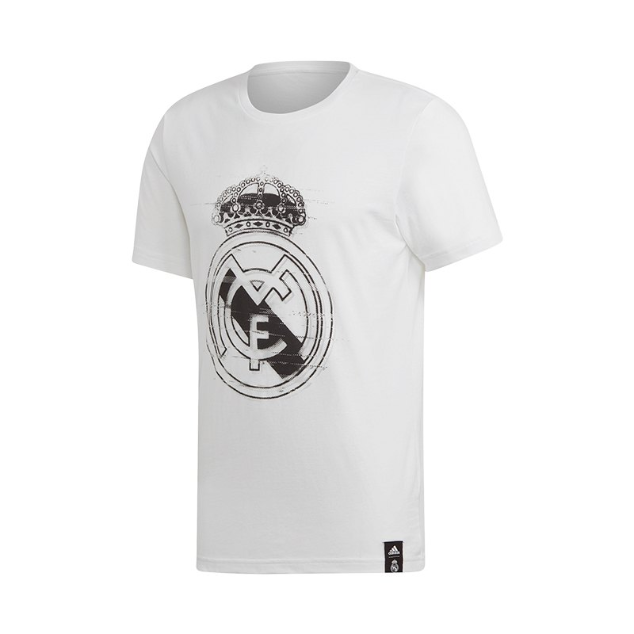 adidas Real Madrid DNA Graphic Tee T-Shirts MENS SMALL WHITE - Third Coast Soccer