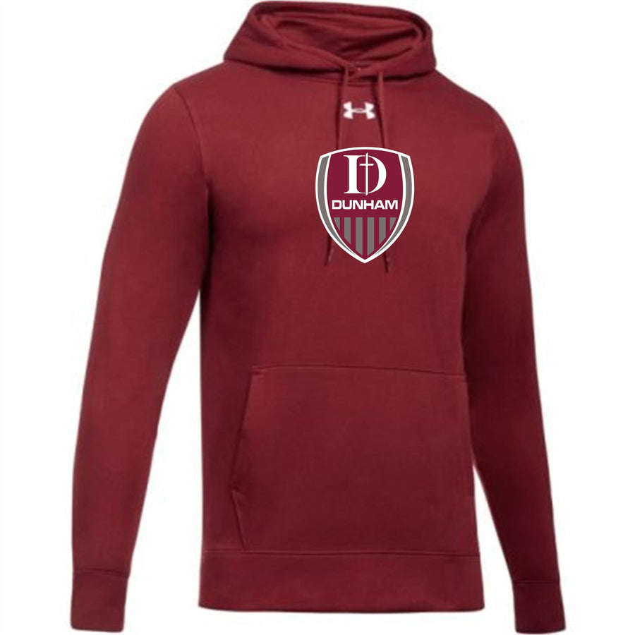 UA Dunham Rival Fleece Hoody - Cardinal Dunham Cardinal Mens Small - Third Coast Soccer
