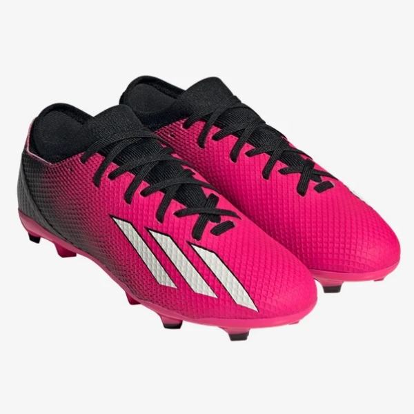 adidas Junior X Speedportal.3 FG - Shock Pink/Black/White Youth Footwear Closeout Youth 10 Team Shock Pink/Zero Met/Black - Third Coast Soccer