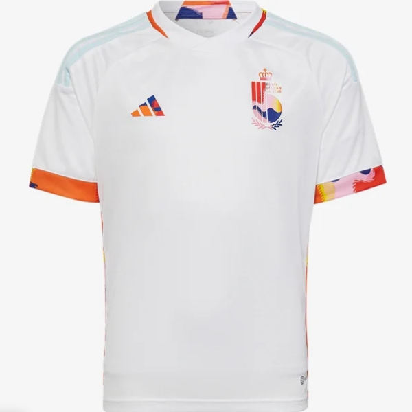 adidas Youth Belgium Away Jersey 22 International Replica Closeout White Youth Small - Third Coast Soccer
