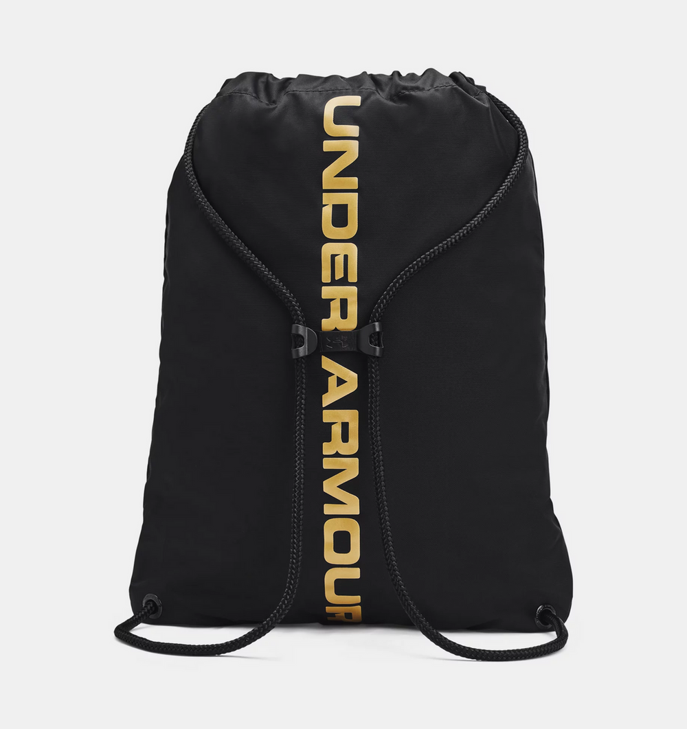 Under Armour Ozsee Sackpack - Black/Metallic Gold Bags   - Third Coast Soccer