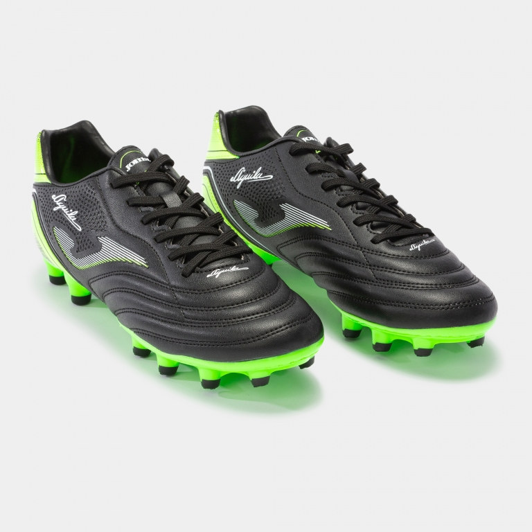 Joma Aguila 2231 FG - Black/Fluor Green Men's Footwear Closeout   - Third Coast Soccer