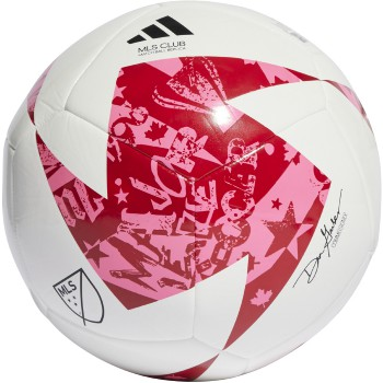 adidas MLS Club Ball - White/Red/Solar Pink Equipment SIZE 5 White/Red/Solar Pink - Third Coast Soccer