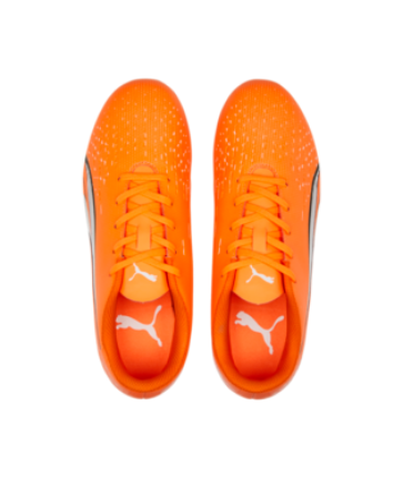 Puma Ultra Play FG Jr - Ultra Orange/White/Blue Glimmer Youth Firm Ground Ultra Orange/White/Blue Glimme Youth 12 - Third Coast Soccer