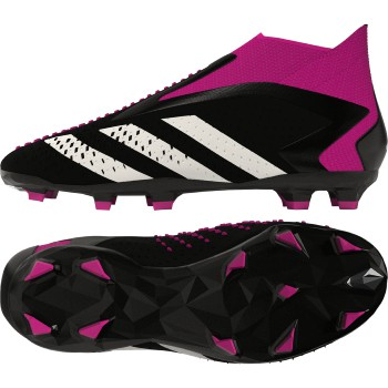 adidas Jr Predator Accuracy+ FG - Black/White/Shock Pink Youth Footwear Youth 2 Black/White/Team Shock Pink - Third Coast Soccer