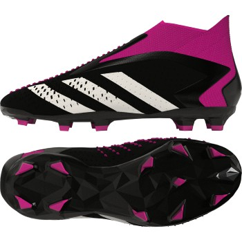 adidas Jr Predator Accuracy+ FG - Black/White/Shock Pink Youth Footwear Closeout Youth 2 Black/White/Team Shock Pink - Third Coast Soccer